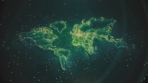 Futuristic Global Map Stock Motion Graphics