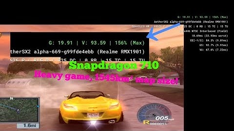 AetherSX2 Test drive:Unlimited Snapdragon 710 4gb ram test. 90fps/140% speed without frame limiter.