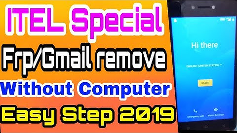itel A22 Frp/Gmail remove without computer