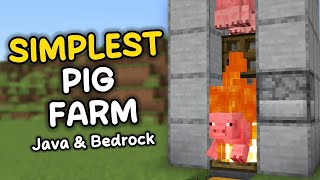 SIMPLEST Pig Farm in Minecraft (Java & Bedrock)!