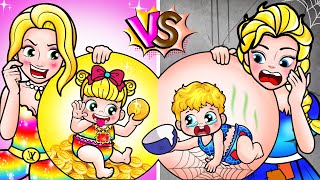 [🐾paper doll🐾] Rich vs Poor Pregnant Mother and Daughter Family | Rapunzel Compilation 놀이 종이