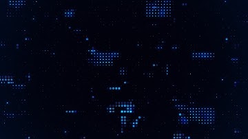 4K Digital data of connected dot nodes flowing to the side in a loop