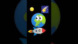 Earth rocket moon star