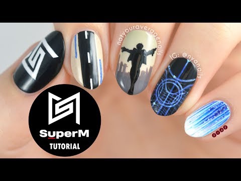 Superm Jopping Nail Art Tutorial Youtube