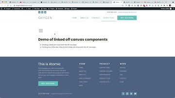 Chained/linked OxyExtras Off Canvas components in Oxygen