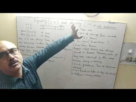 Python | equality and identity a relation  | class 11IP