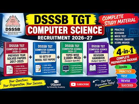 DSSSB TGT Computer Science 2026–27 | Complete Study Material | PYQ + Model Papers + MCQs | TGT CS