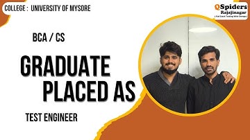 Student Placement Story as Content TEST ENGINEER  | QSpiders | Rajajinagar