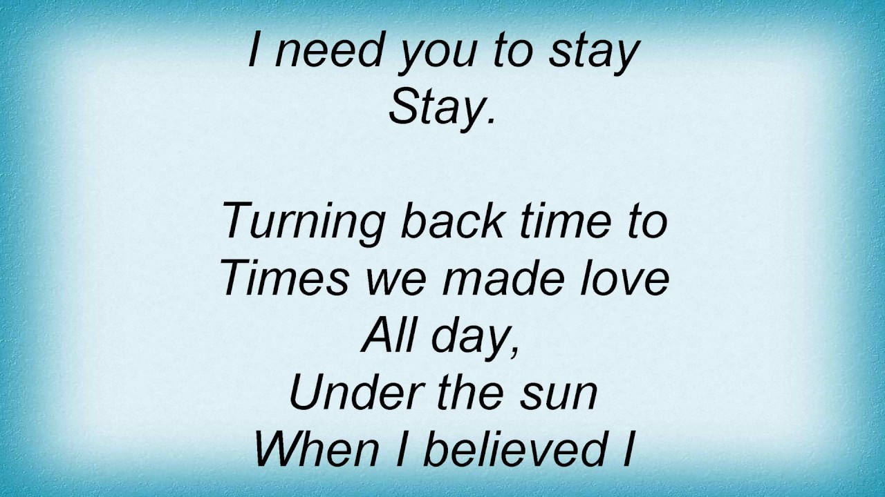 Sash Stay Lyrics YouTube