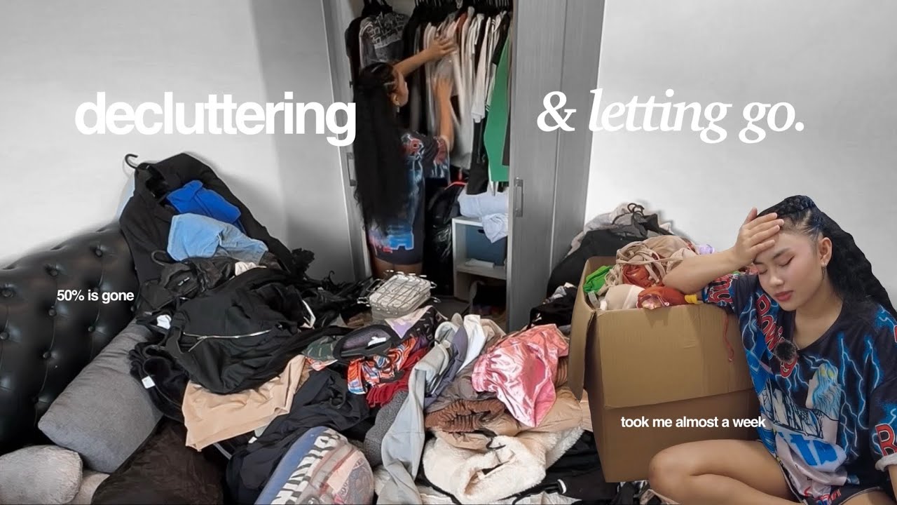 EXTREME CLOSET CLEAN OUT 🫧 decluttering & getting rid of my clothes ...