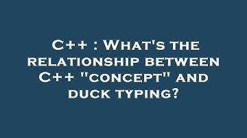 C++ : What