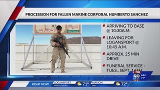 Procession happening today for fallen marine Humberto Sanchez