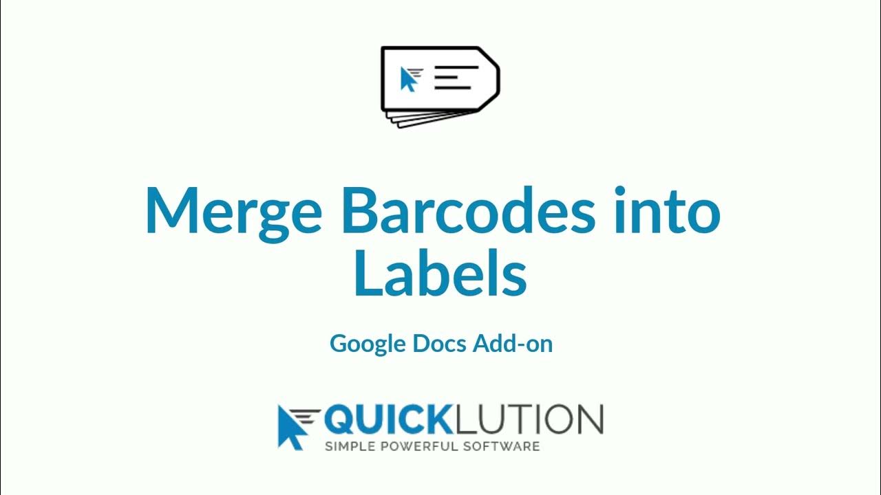 Merge Barcodes into Labels using Quicklution's Avery Label Merge addon