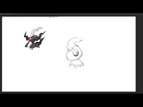 ダークライ進化後と進化前を描いてみた ポケモン描いてみたシリーズ7 Youtube