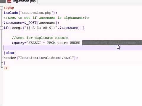 PHP Tutorial   30   Check for Duplicate Names in Game