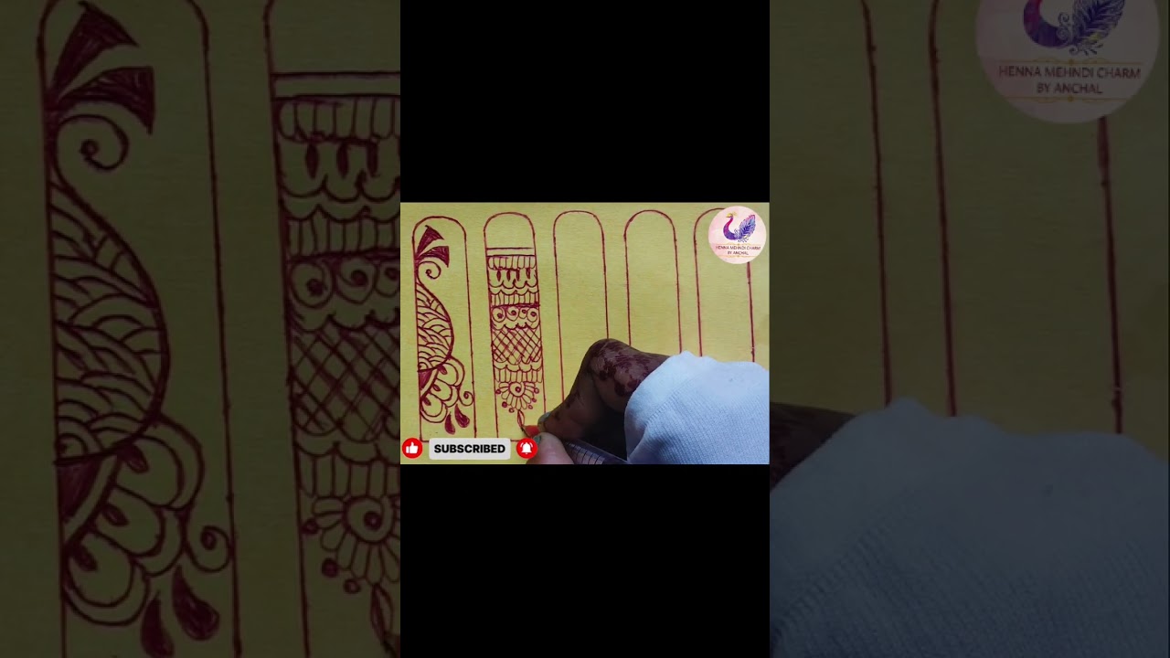 Finger mehndi designs for beginners Day-13(b) ♥️♥️♥️