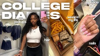 College Diaries 05❀⋆.ೃ࿔*|COLLEGE WEEK IN MY LIFE|new pickups,hair,nails,days in my life|THEMIAAMARI
