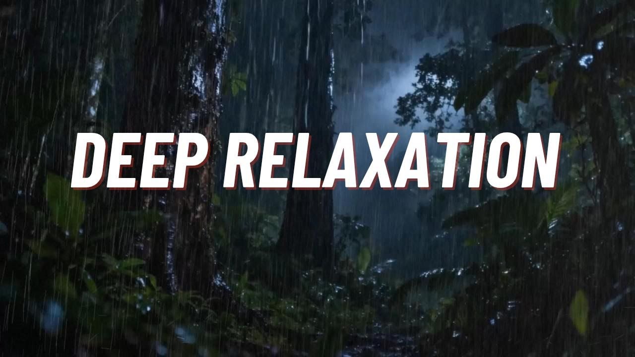 Rain Sound in Forest ⛈️ Heavy Rain for Deep Relaxation | Rainy Jungle Sleep Vibes