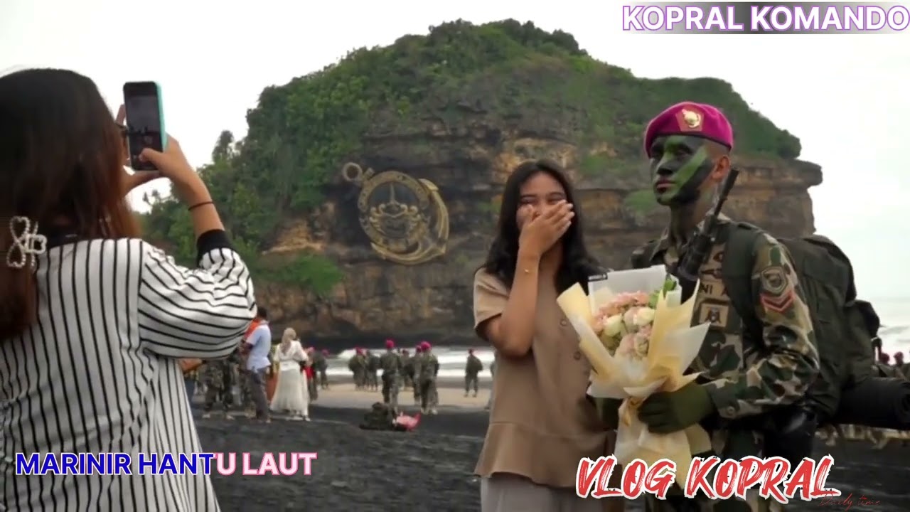 cerita haru saat pembaretan marinir di pantai barungu malang