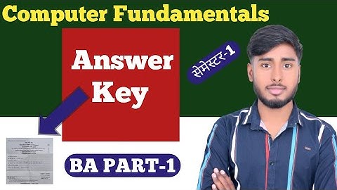 computer Fundamentals paper solve-2024||computer Fundamentals paper ba 1st year||semester-1