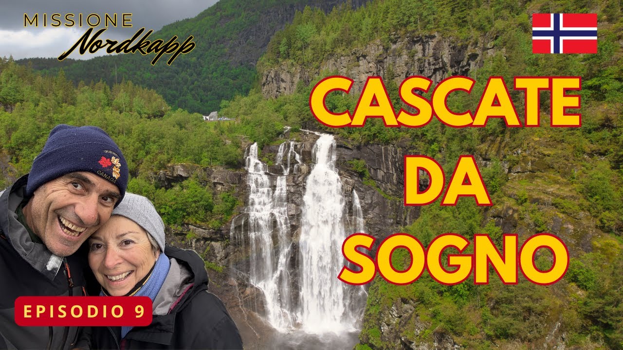 NORVEGIA - Ep.9 - CASCATE DA SOGNO-Latefoss - Vøringfossen - Skjervfossen - Capo Nord in camper 4K