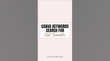 Hidden Canva Keywords search for font elements