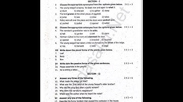 10th standard first mid term English model question paper