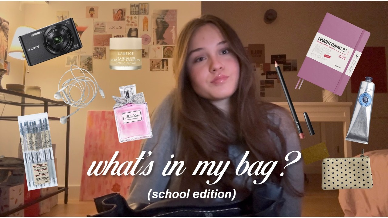 what's in my bag? (school edition) 🧘🏻‍♀️