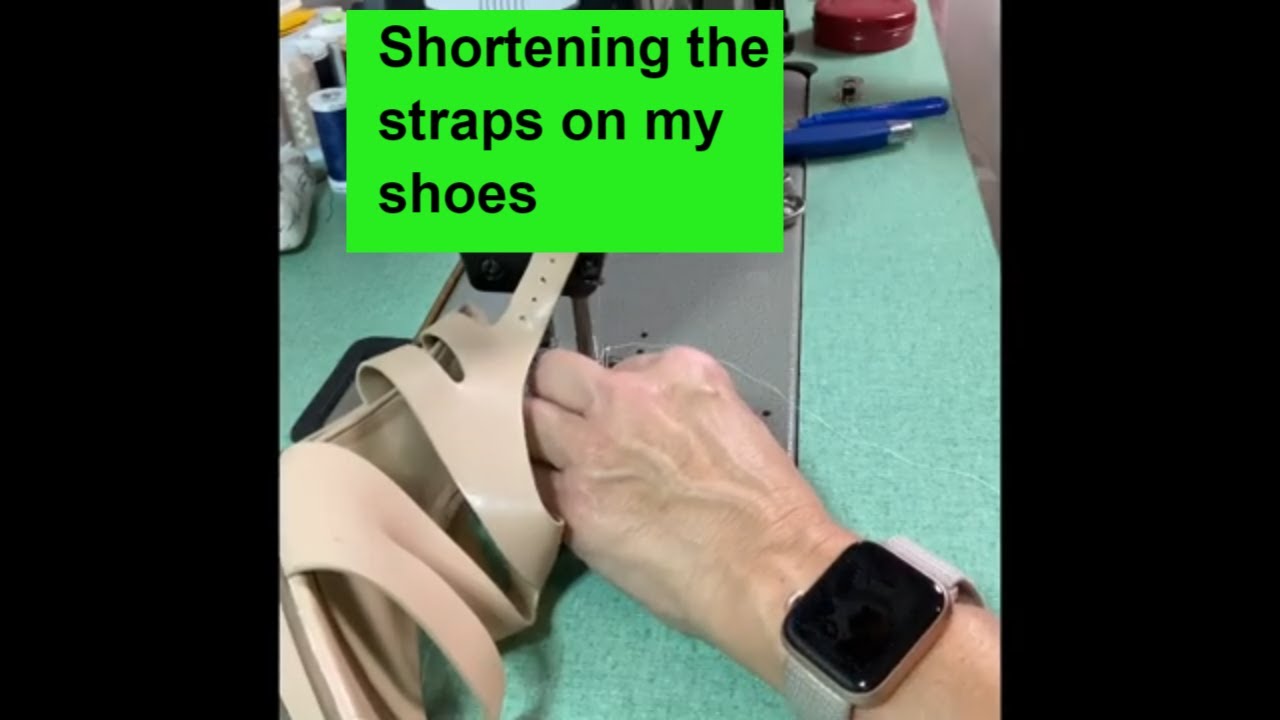 How to make a hole in a shoe strap 