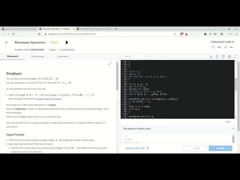Minimum Operation   ||codechef solution today \\ code in comment