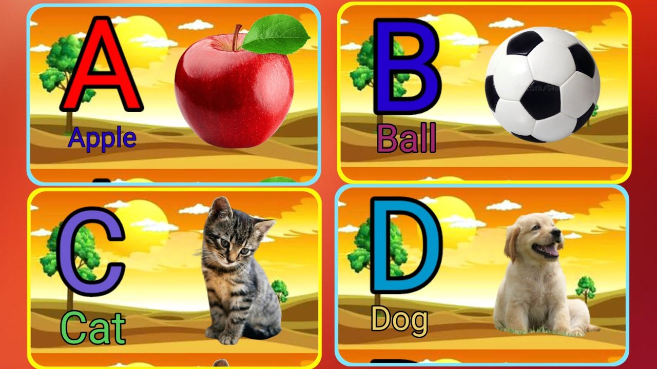 A For Apple B For Ball I Abcd Song I Abcd Rhymes I Abc Song Nursery ...