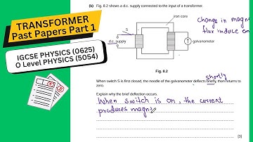 Transformer past paper  Questions Cambridge IGCSE O level Physics 0625 0972 5054