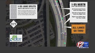 Lane splits start Saturday on I-95 in Providence