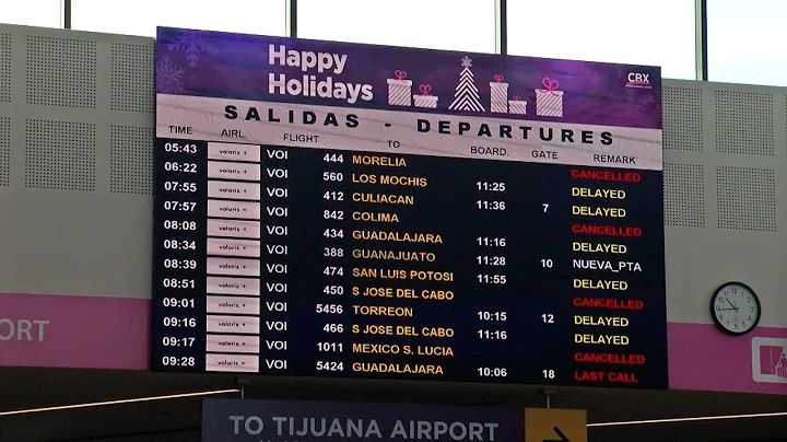 Thousands stranded in Tijuana airport after mass f...