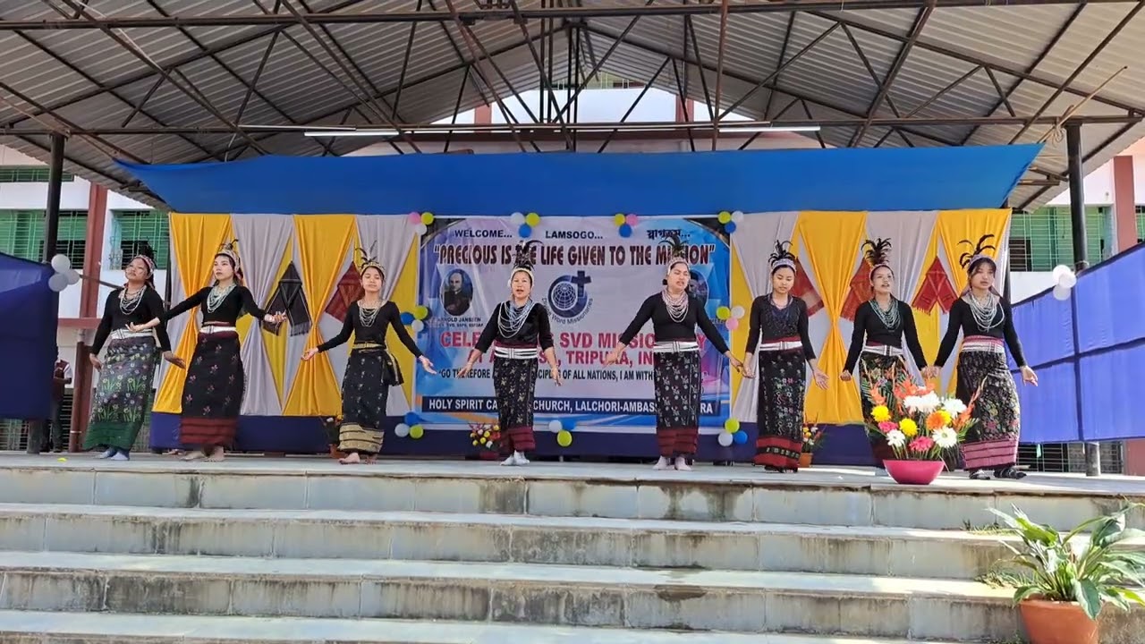 Garo dance in Ambassa Parish