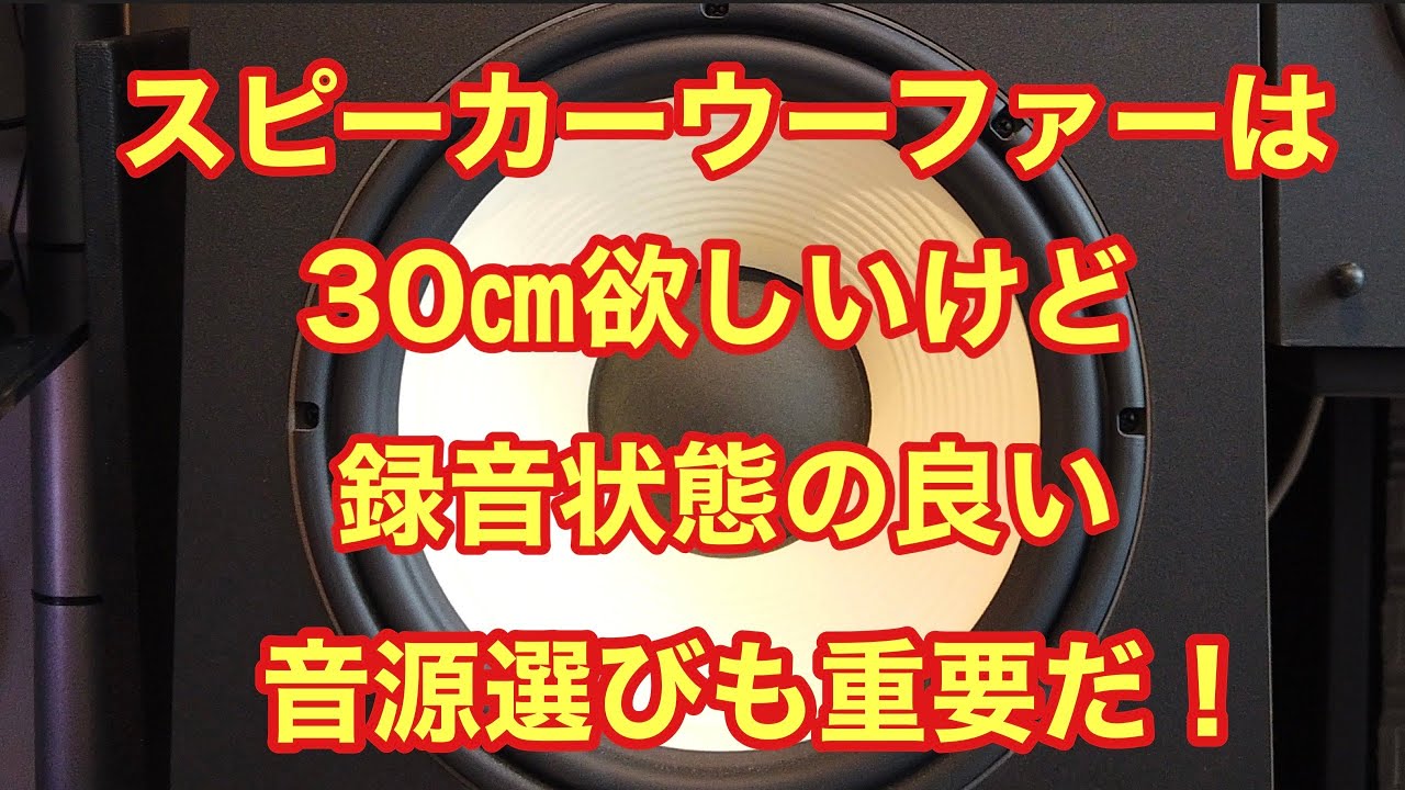 重低音を出したいなら、30㎝ウーファーですが、良質音源選びも重要 