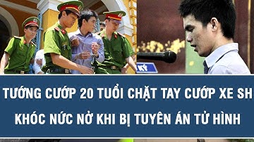 Tướng cướp 20 tuổi chặt tay cướp xe SH khóc nức nở khi bị tuyên án tử hình