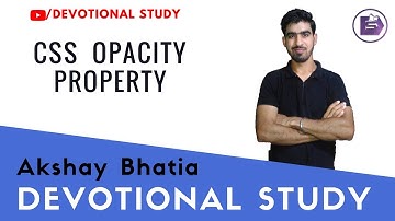 CSS OPACITY in HINDI- How to use opacity with HTML?