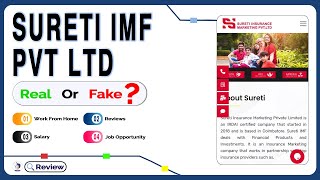 Sureti Imf Pvt Ltd Job | Real Or Fake | Salary | Work From Home | Review