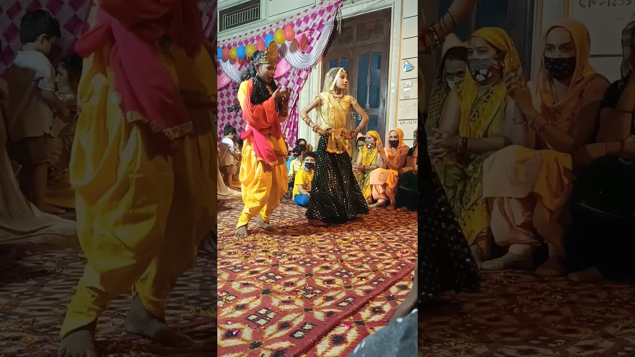 Teri meri katti h jaayegi  cute radha krishna dance performance on janamastmi 2021  Nangloi 