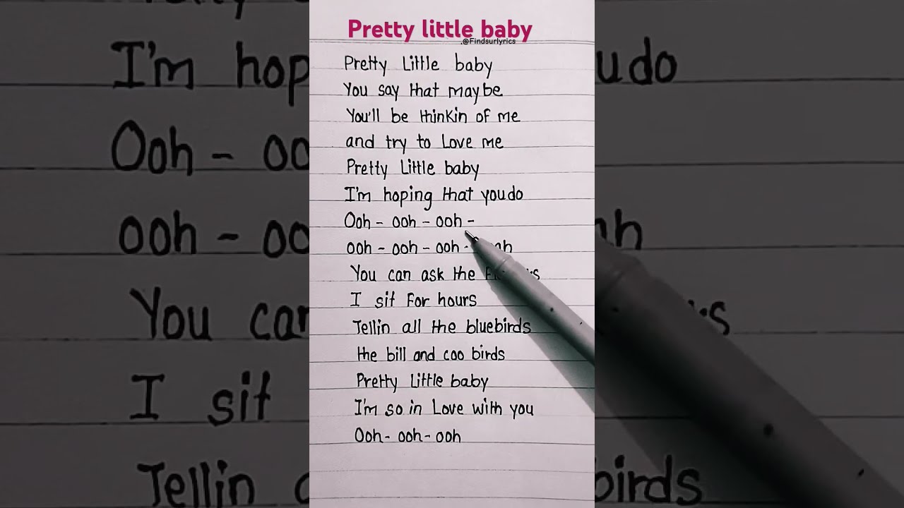 Pretty little baby lyrics part 1 song by Connie Francis #prettylittlebaby #lyrics #conniefrancis