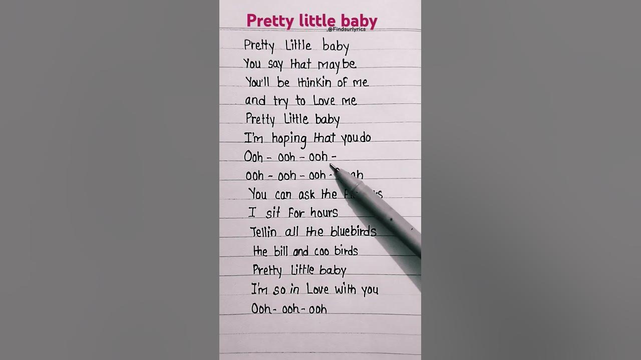 Pretty little baby lyrics part 1 song by Connie Francis #prettylittlebaby #lyrics #conniefrancis