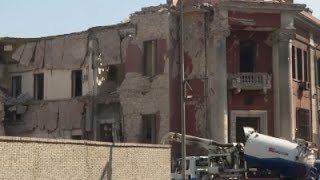 Raw: Damage Outside Italian Consulate In Cairo