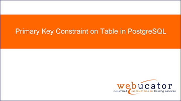 Primary Key Constraint on Table in PostgreSQL