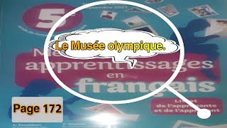 mes apprentissages en français 5 page 172 Le Musée olympique page 172