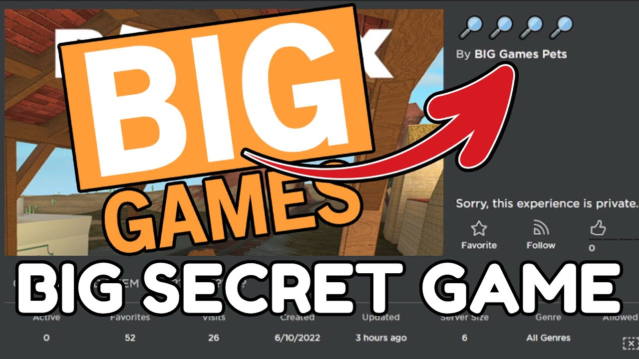 Big Games Pet New Secret Game 🔎🔎🔎 is turning into something BIG!  (Roblox) 