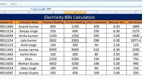 How to Electricity Bill Calculation in Microsoft Excel | Calculation Electricity 💵 | ElectricityBill