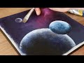 Acrylic painting | Universe painting | Acrylic Painting Tutorial For Beginners #42