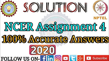 NCER Assignment 4 Complete Solution | NPTEL NCER Course 2020 | Non Conventional Energy Resources