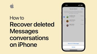 How to recover deleted Messages conversations on your iPhone | Apple Support